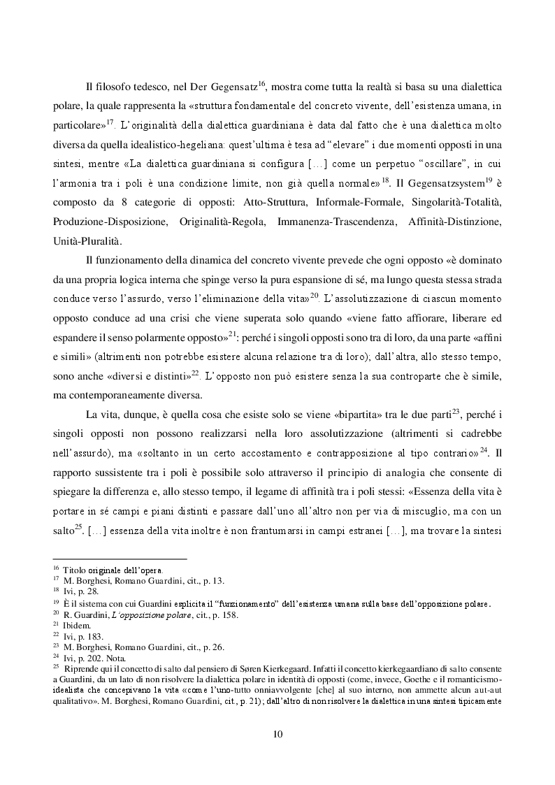 Estratto dalla tesi: Guardini. Uno sguardo nell'era della tecnica e della post-modernità