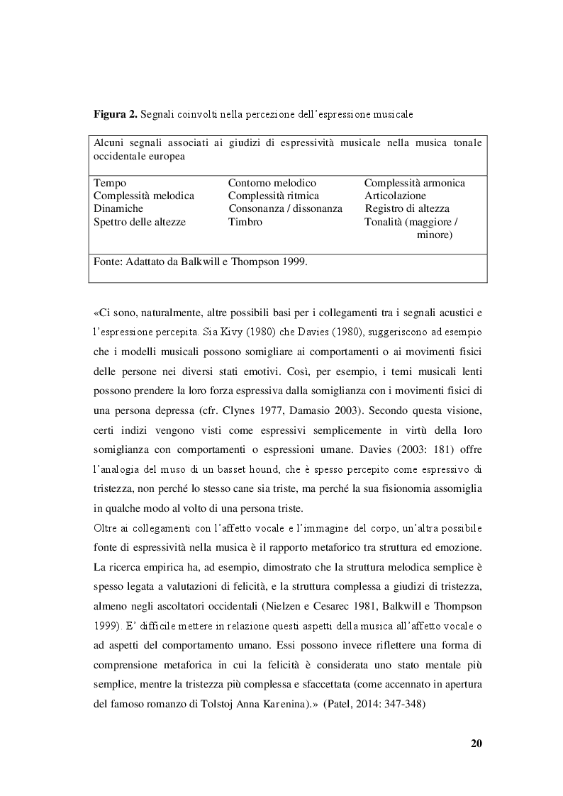 Estratto dalla tesi: Lo sviluppo della mente musicale nel bambino. Aspetti cognitivi ed emozionali