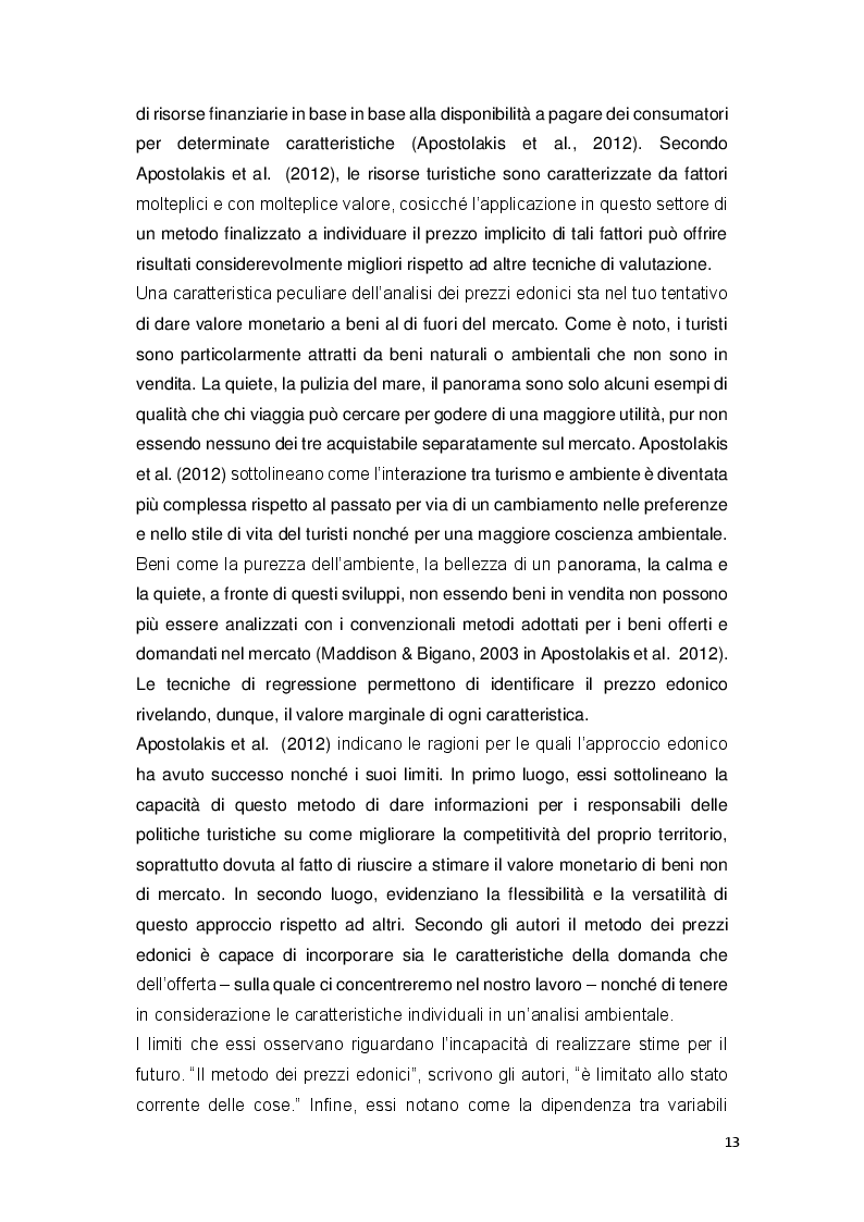 Estratto dalla tesi: I Prezzi degli Hotel della Costa Daurada. Un Approccio Edonico