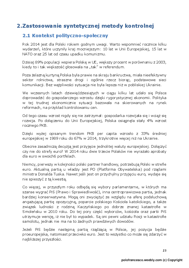 Estratto dalla tesi: Wierzymy w Zlotego, prawda?