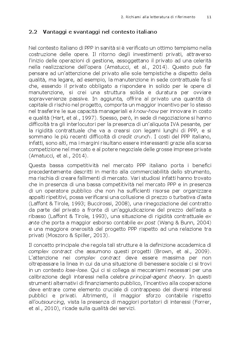 Estratto dalla tesi: L'efficienza dei partenariati pubblico-privati nell'offerta ospedaliera italiana: un'analisi quantitativa