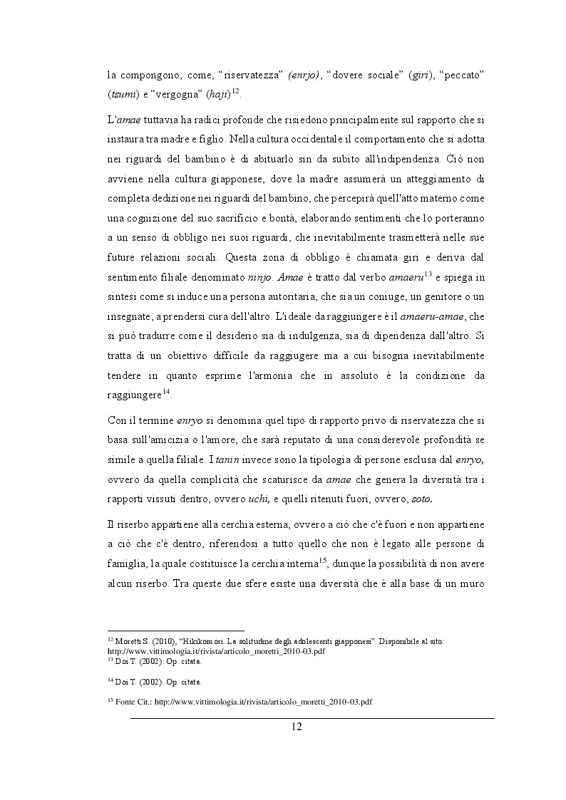 Estratto dalla tesi: Hikikomori: la silenziosa adolescenza