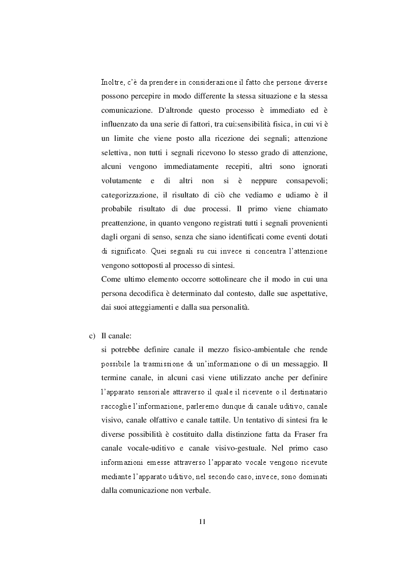 Estratto dalla tesi: La comunicazione come processo sociale: interazione tra insegnante e allievo nel contesto classe