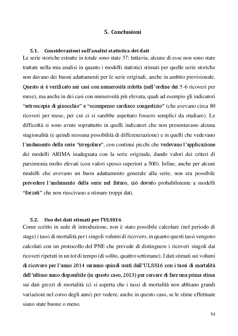 Estratto dalla tesi: Il Programma Nazionale Esiti: comprensione e analisi di alcuni indicatori