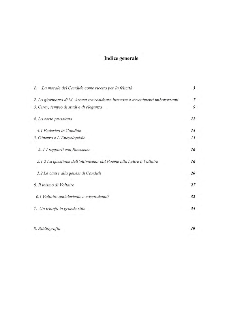 Indice della tesi: «Fautes» di un buon predicatore: Voltaire tra teoria e pratica, Pagina 1
