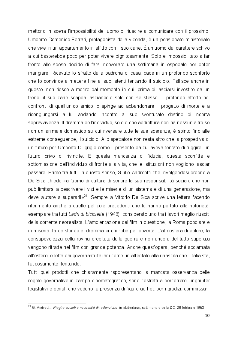 Estratto dalla tesi: L'Italia che taglia: analisi degli studi sulla censura cinematografica italiana negli anni Cinquanta