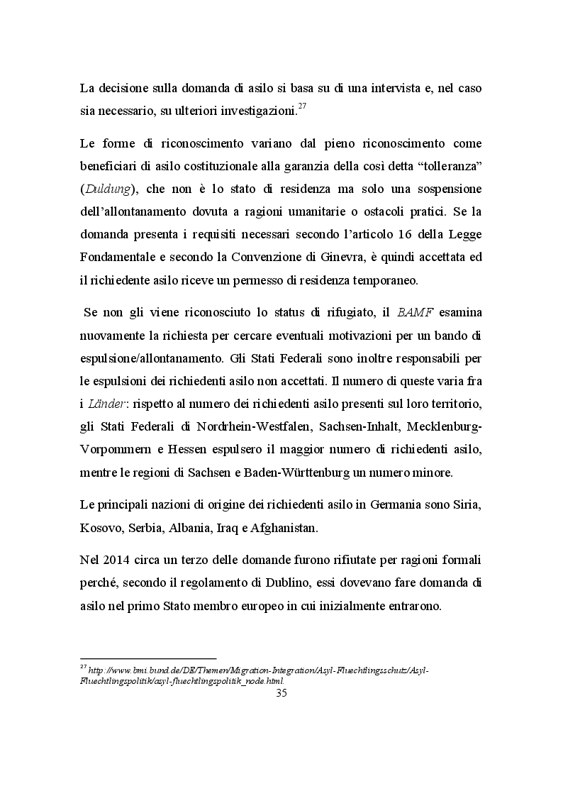 Estratto dalla tesi: Come la Germania considera i rifugiati. Politiche di asilo e di accoglienza.