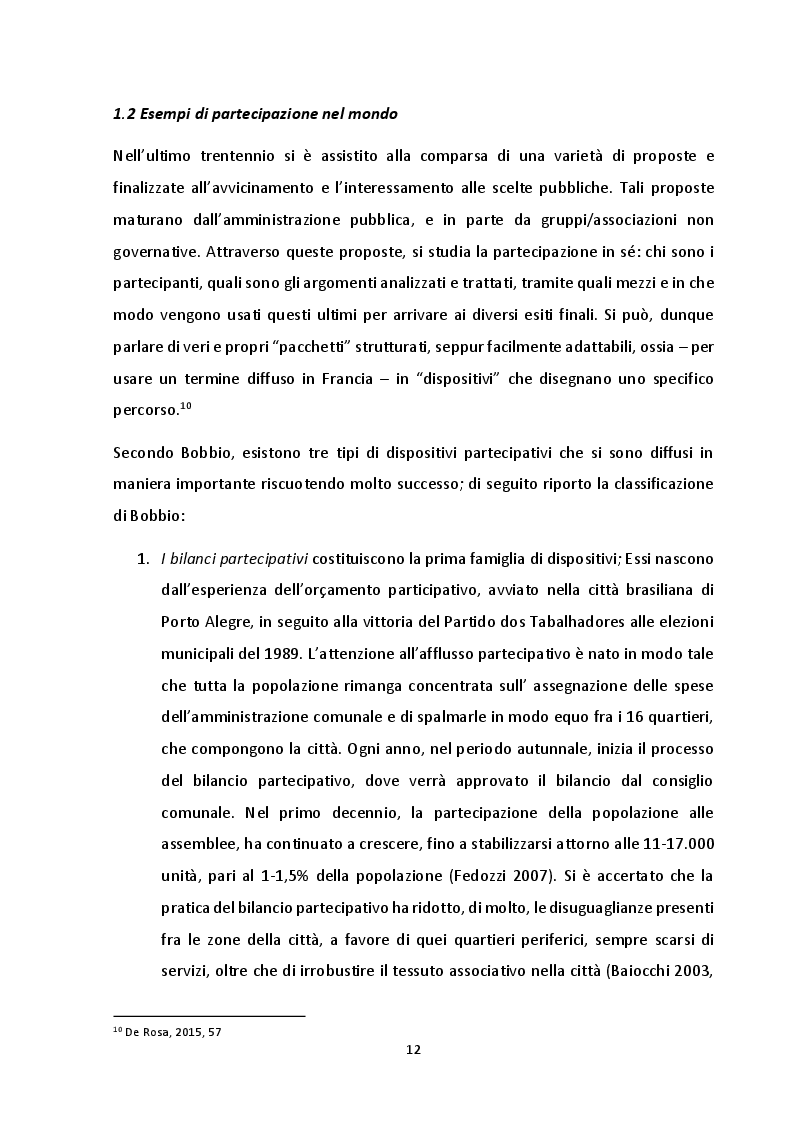 Estratto dalla tesi: La partecipazione politica e i Meetup del Movimento 5 Stelle