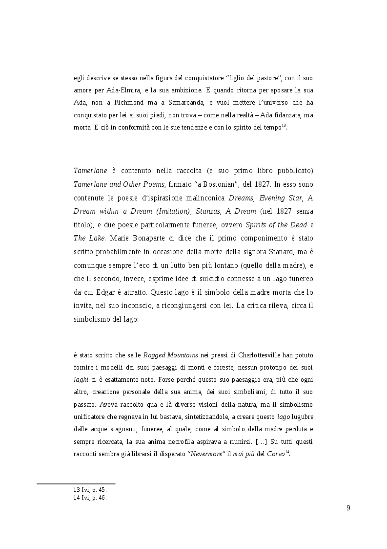 Estratto dalla tesi: Poe e gli scrittori italiani