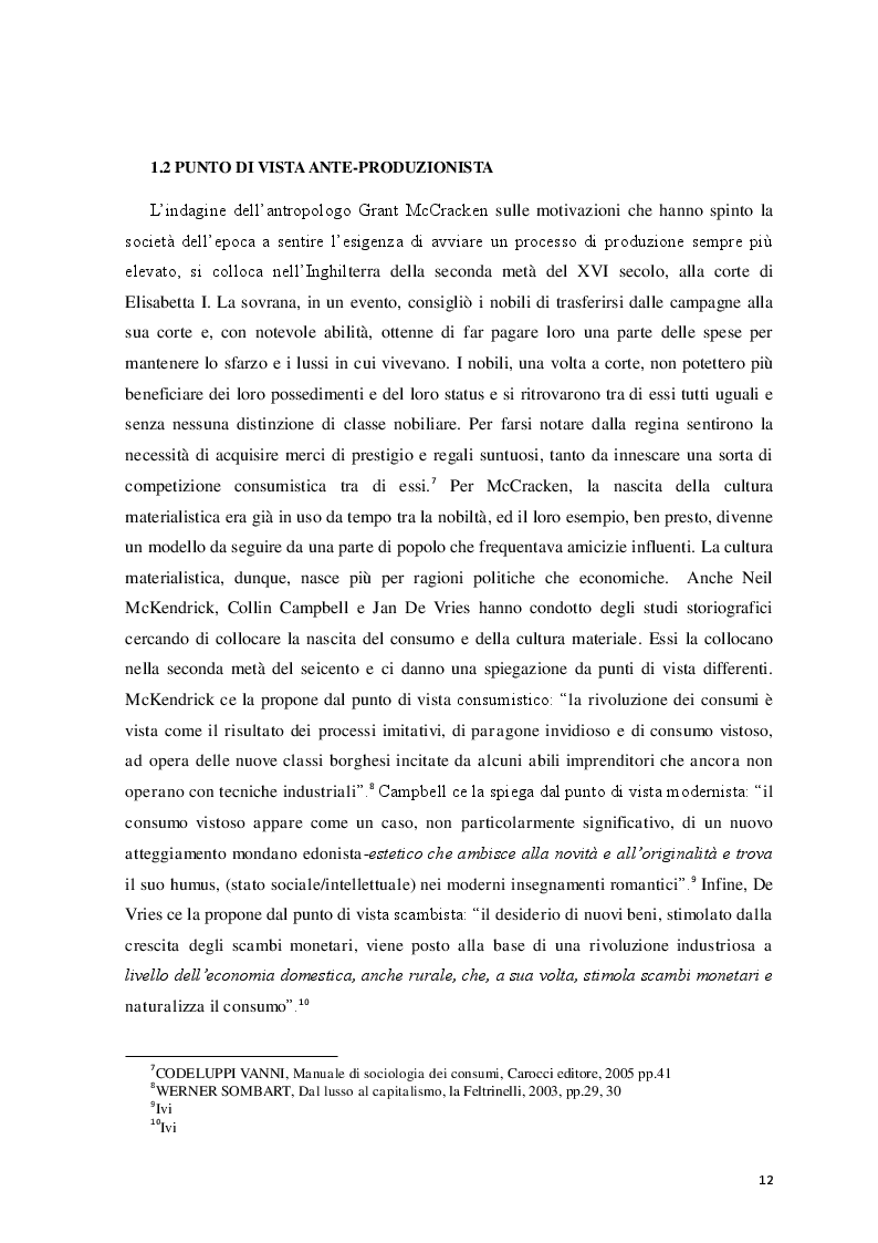 Estratto dalla tesi: Logicità, permanenza e peculiarità del consumismo: aspetti antropologici e meccanismi psicologici