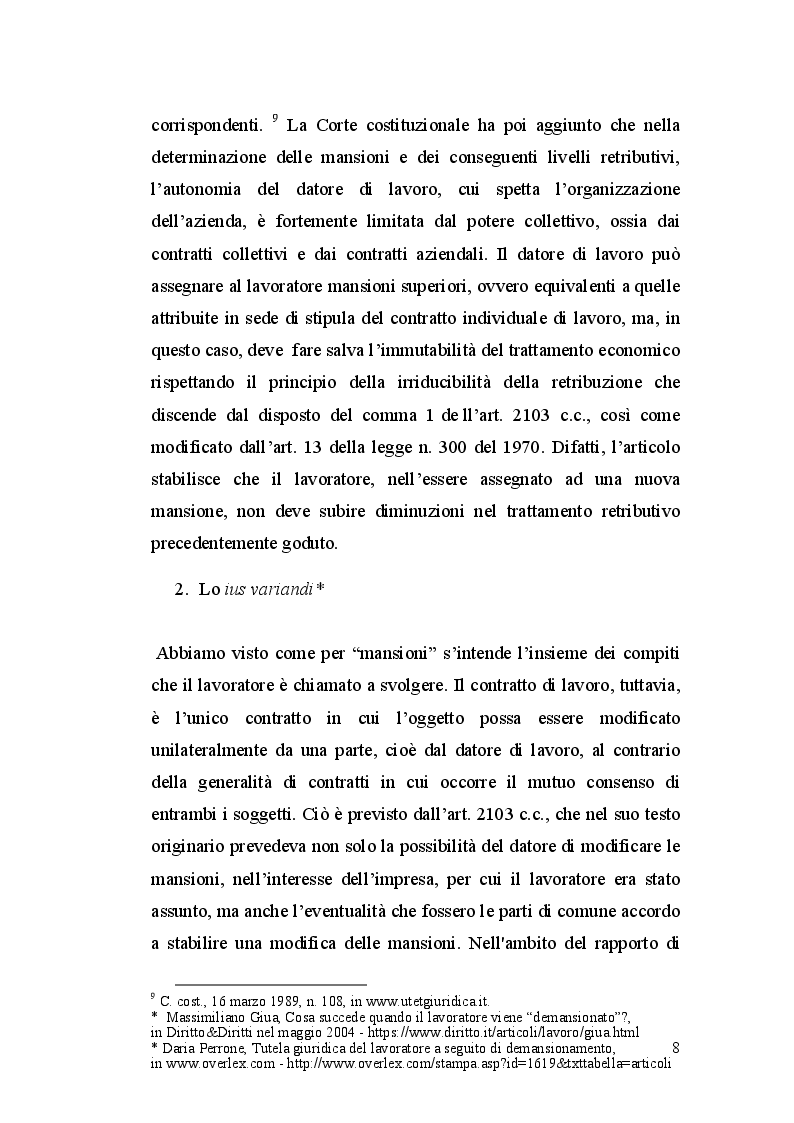 Anteprima della tesi: La dequalificazione professionale, Pagina 7