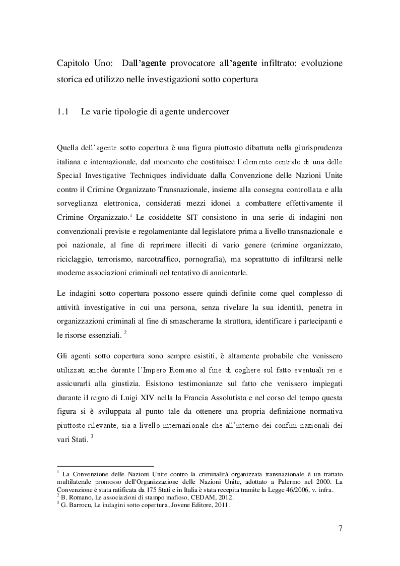 Anteprima della tesi: L'agente sotto copertura dall'istituzione alle prospettive di contrasto alla corruzione, Pagina 6