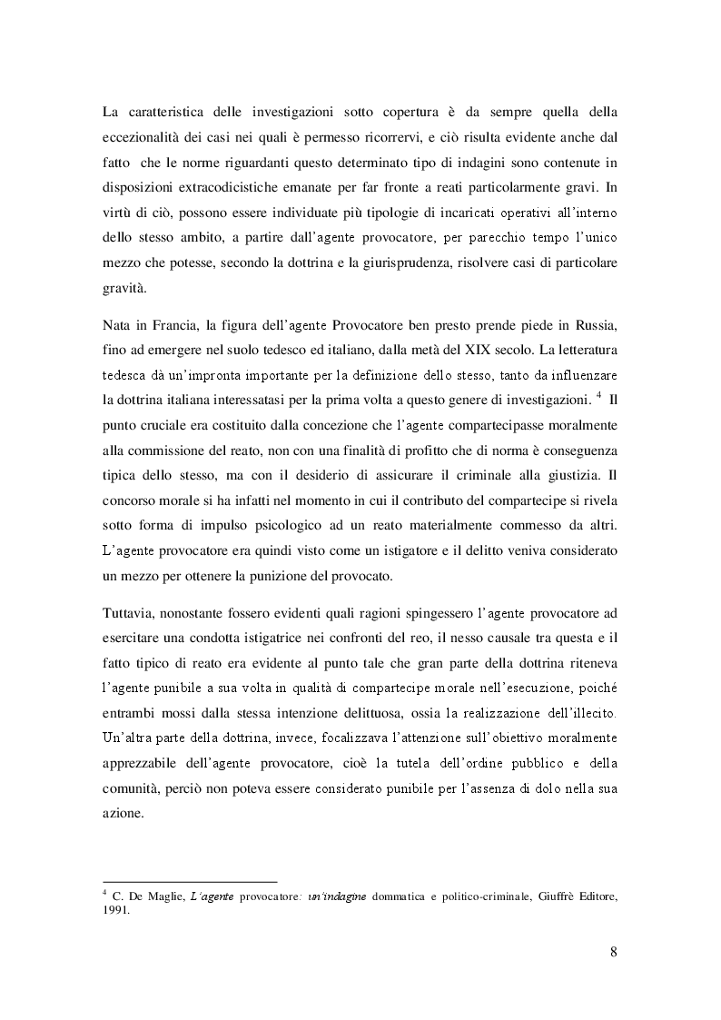 Anteprima della tesi: L'agente sotto copertura dall'istituzione alle prospettive di contrasto alla corruzione, Pagina 7