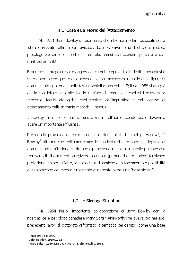 Anteprima della tesi: Pattern di attaccamento, disturbi psichiatrici e la psicoterapia sistemico relazionale, Pagina 6