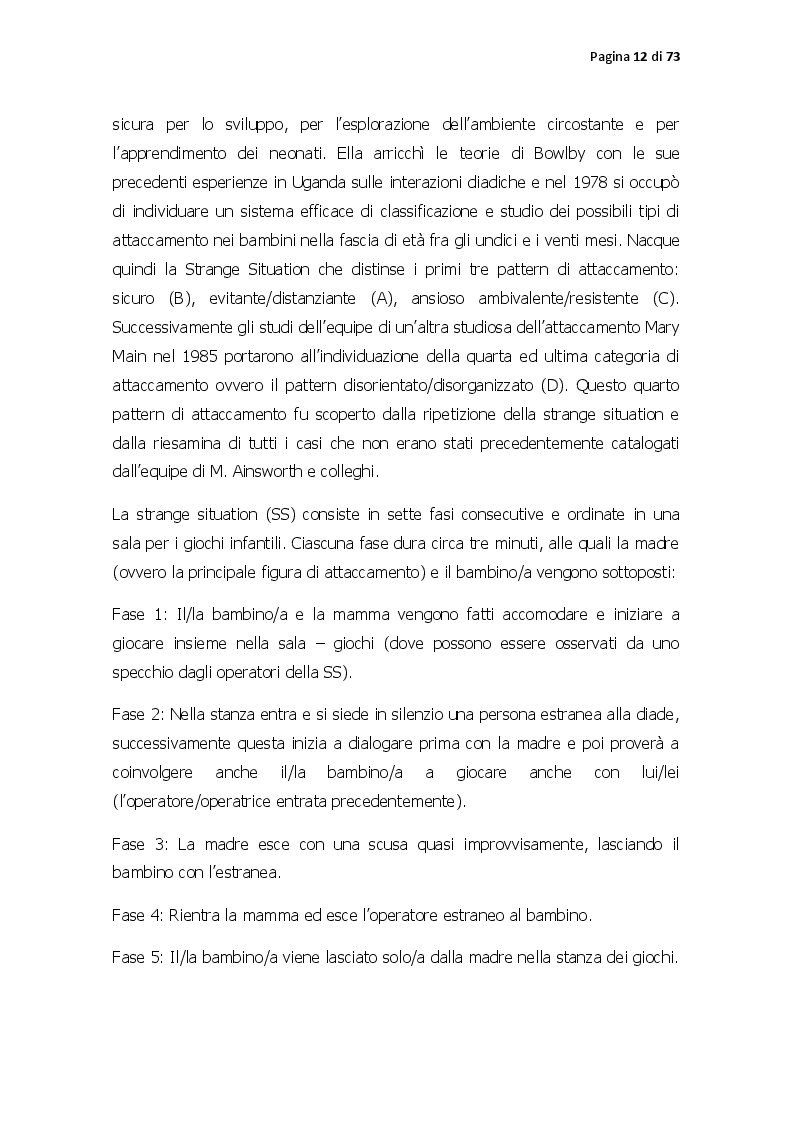 Anteprima della tesi: Pattern di attaccamento, disturbi psichiatrici e la psicoterapia sistemico relazionale, Pagina 7