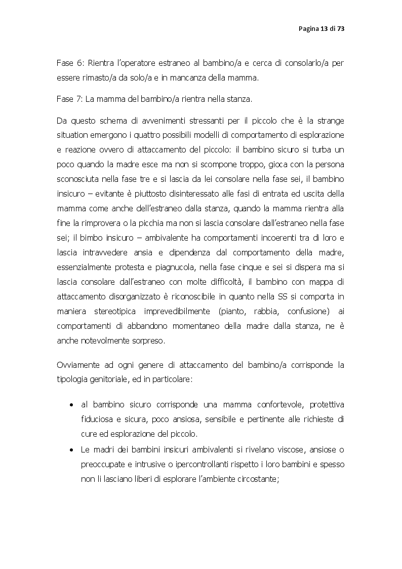 Anteprima della tesi: Pattern di attaccamento, disturbi psichiatrici e la psicoterapia sistemico relazionale, Pagina 8