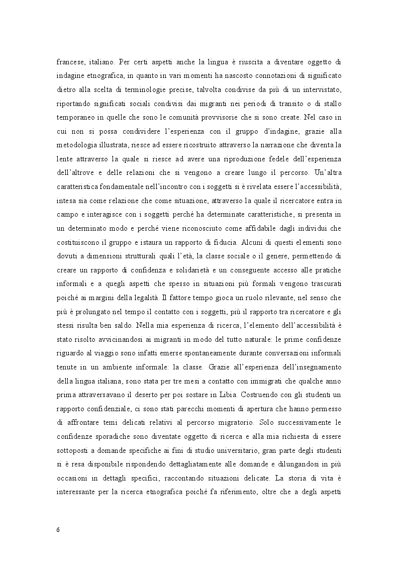 Anteprima della tesi: Libia come spazio di transito: la complessità del percorso migratorio, Pagina 4