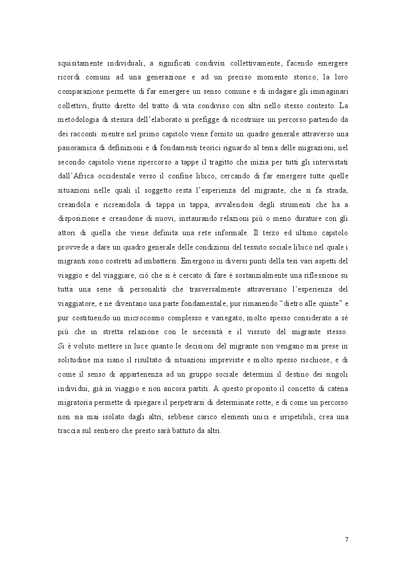 Anteprima della tesi: Libia come spazio di transito: la complessità del percorso migratorio, Pagina 5