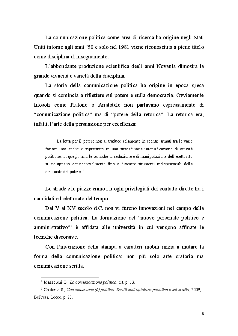 Anteprima della tesi: La comunicazione politica: PD e M5S. Un confronto tra i tweet di Renzi e di Di Maio (2014-2016), Pagina 6