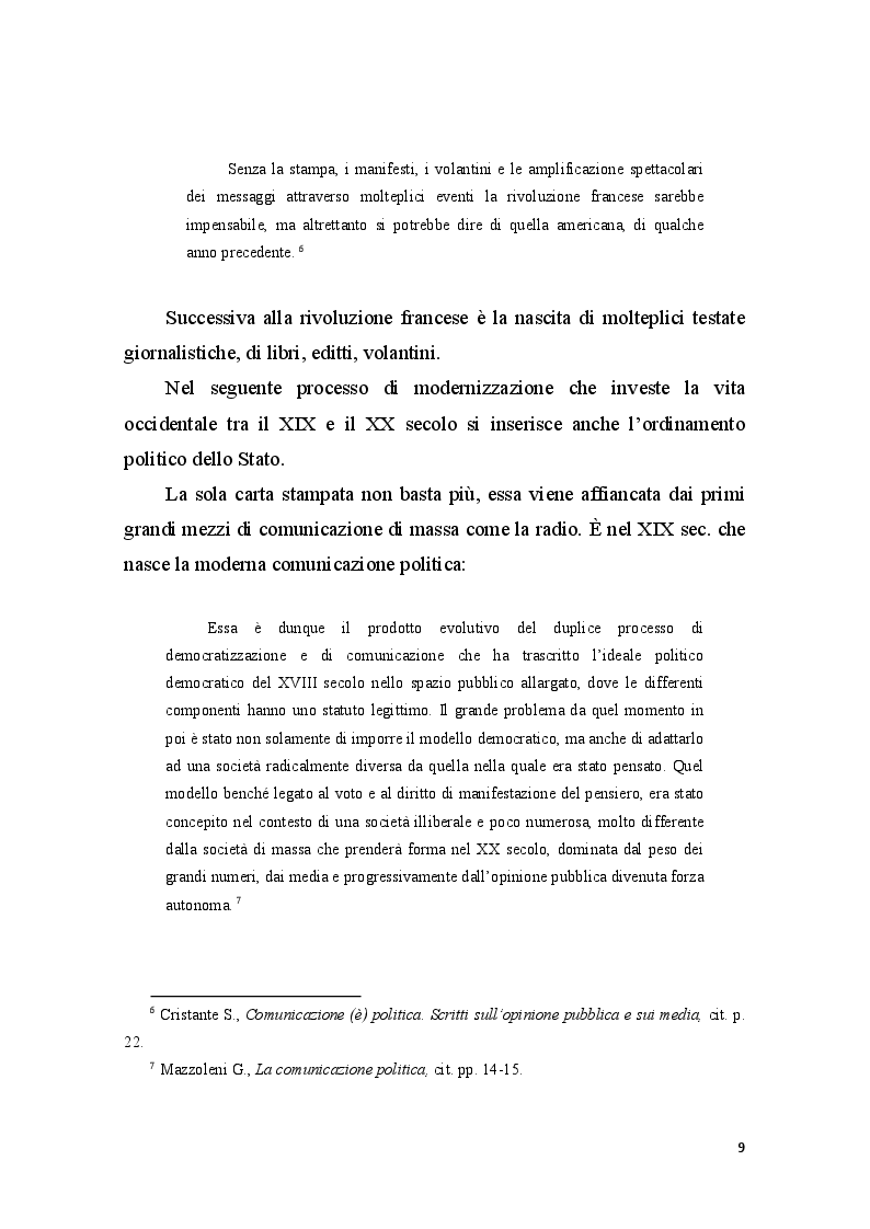 Anteprima della tesi: La comunicazione politica: PD e M5S. Un confronto tra i tweet di Renzi e di Di Maio (2014-2016), Pagina 7