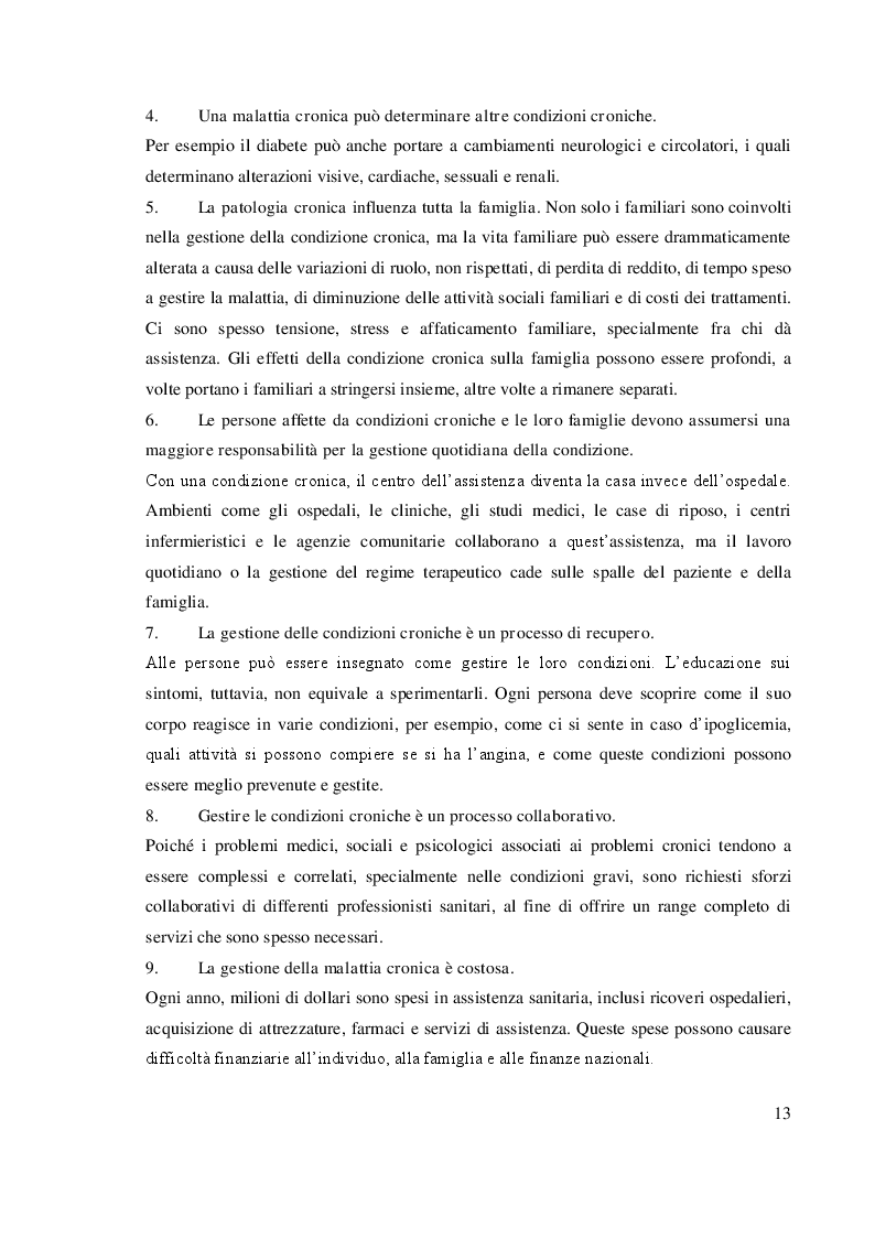 Estratto dalla tesi: Chronic Care Model: un approccio assistenziale integrato