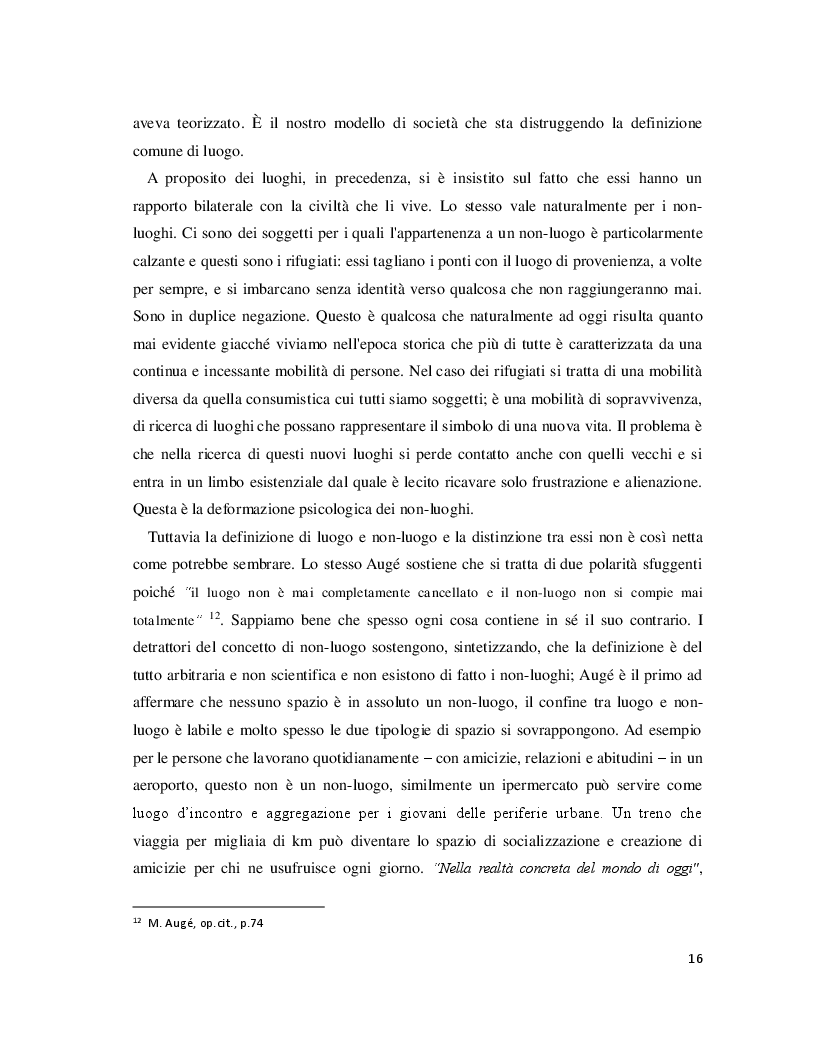 Anteprima della tesi: Luoghi e Non-Luoghi, espressioni della cultura. Da Napoli a Nola, Pagina 4