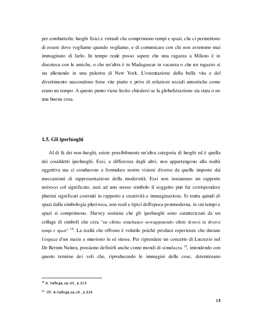 Anteprima della tesi: Luoghi e Non-Luoghi, espressioni della cultura. Da Napoli a Nola, Pagina 6