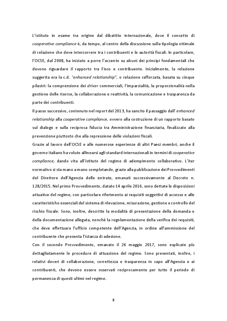Anteprima della tesi: Il nuovo regime di adempimento collaborativo, Pagina 3