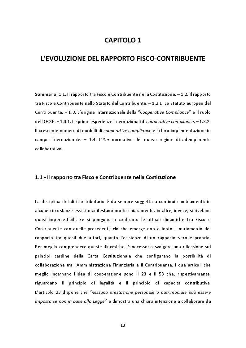 Anteprima della tesi: Il nuovo regime di adempimento collaborativo, Pagina 7