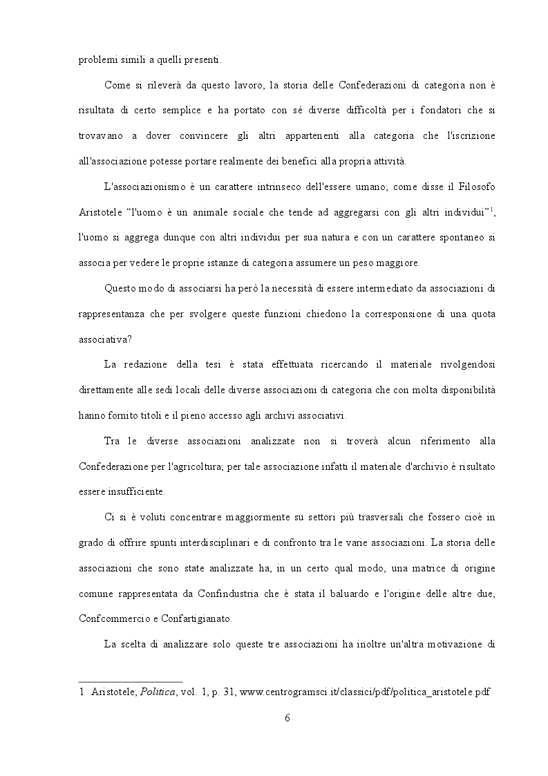 Anteprima della tesi: Storia delle principali e più rappresentative associazioni di categoria italiane, Pagina 3