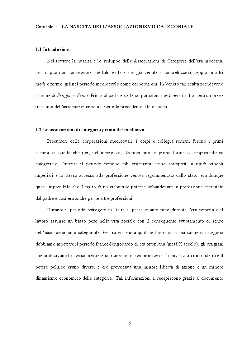 Anteprima della tesi: Storia delle principali e più rappresentative associazioni di categoria italiane, Pagina 5