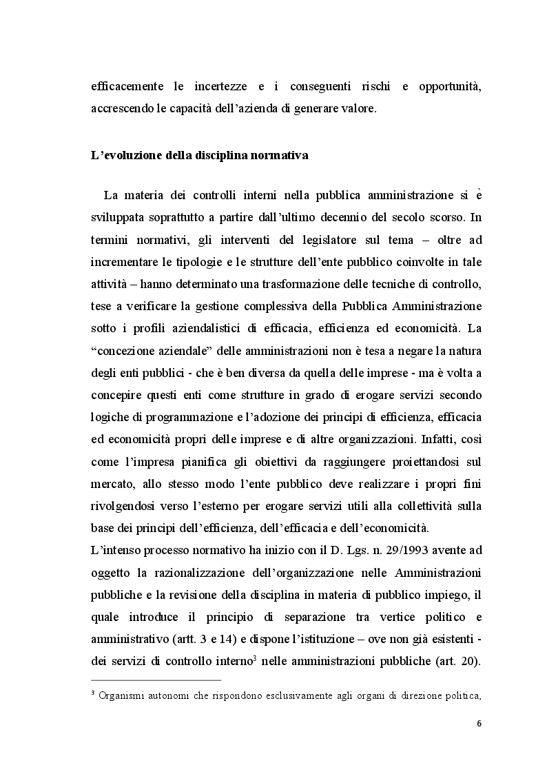 Anteprima della tesi: La gestione dei rischi nelle amministrazioni pubbliche, Pagina 3