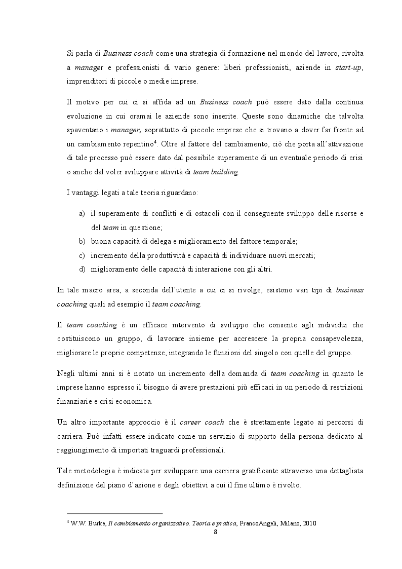 Anteprima della tesi: Analisi del coaching e suo contributo nel processo di selezione del personale, Pagina 5