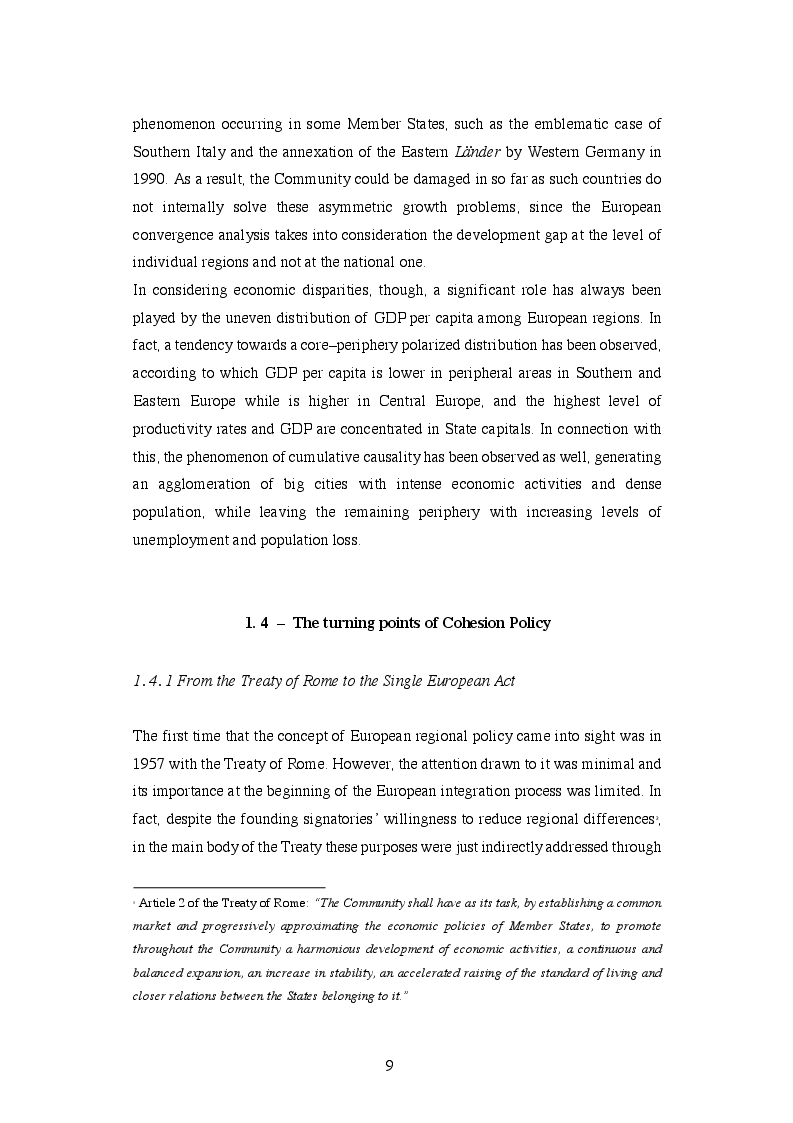 Estratto dalla tesi: EU Cohesion Policy and new convergence clubs