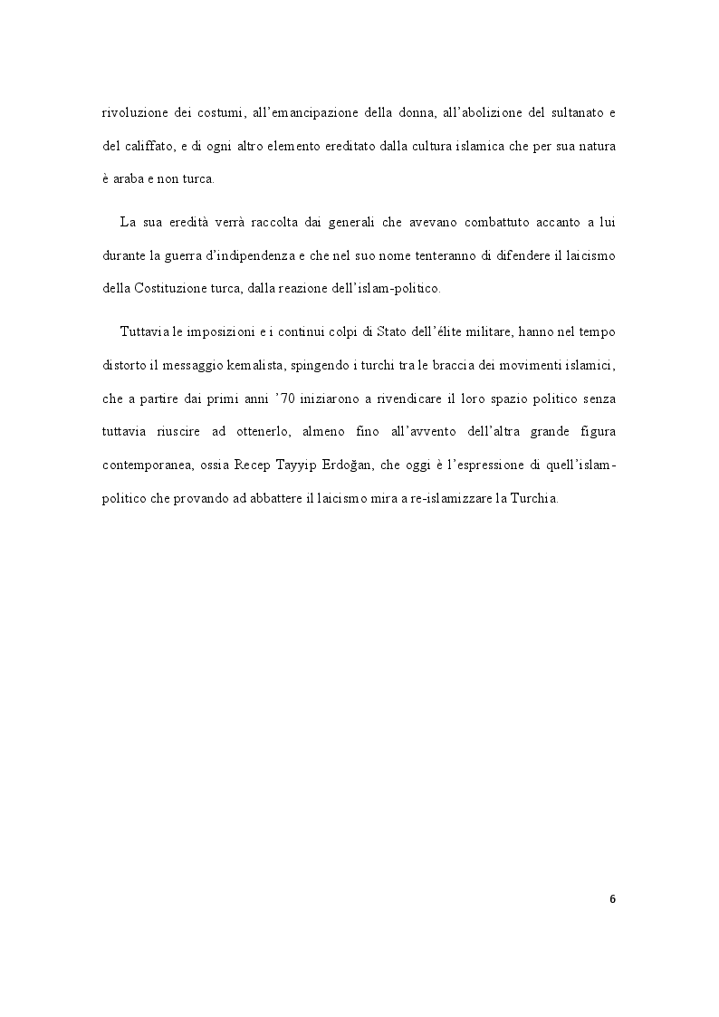 Anteprima della tesi: Storia della Turchia tra laicismo e islamizzazione, Pagina 3