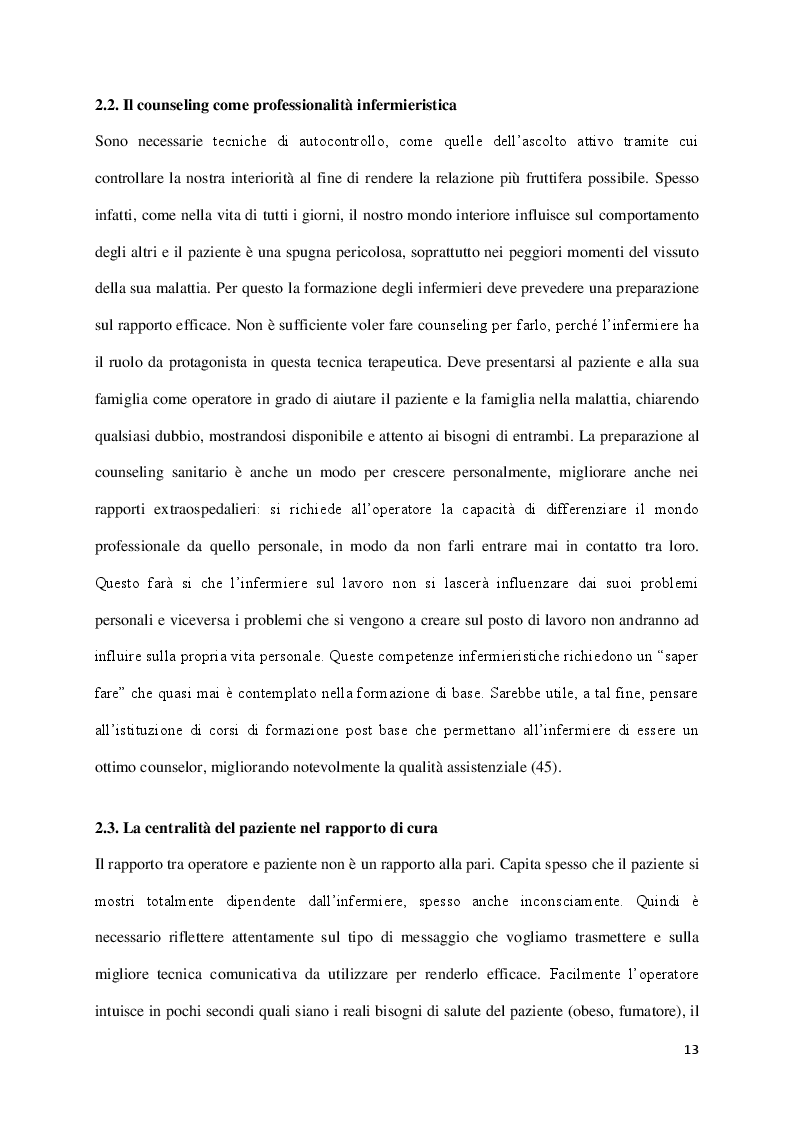 Estratto dalla tesi: Il ruolo dell'infermiere counselor nello scompenso cardiaco