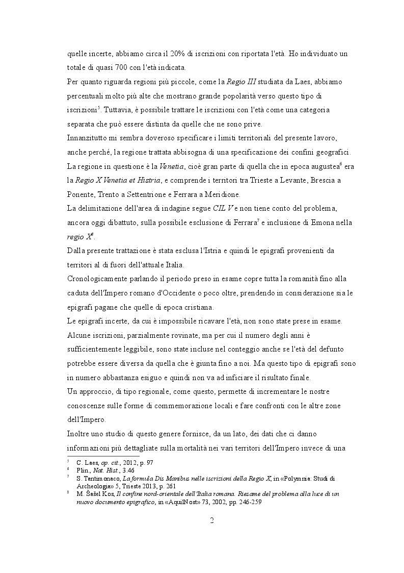 Anteprima della tesi: "Life course" nelle iscrizioni latine della Venetia, Pagina 3