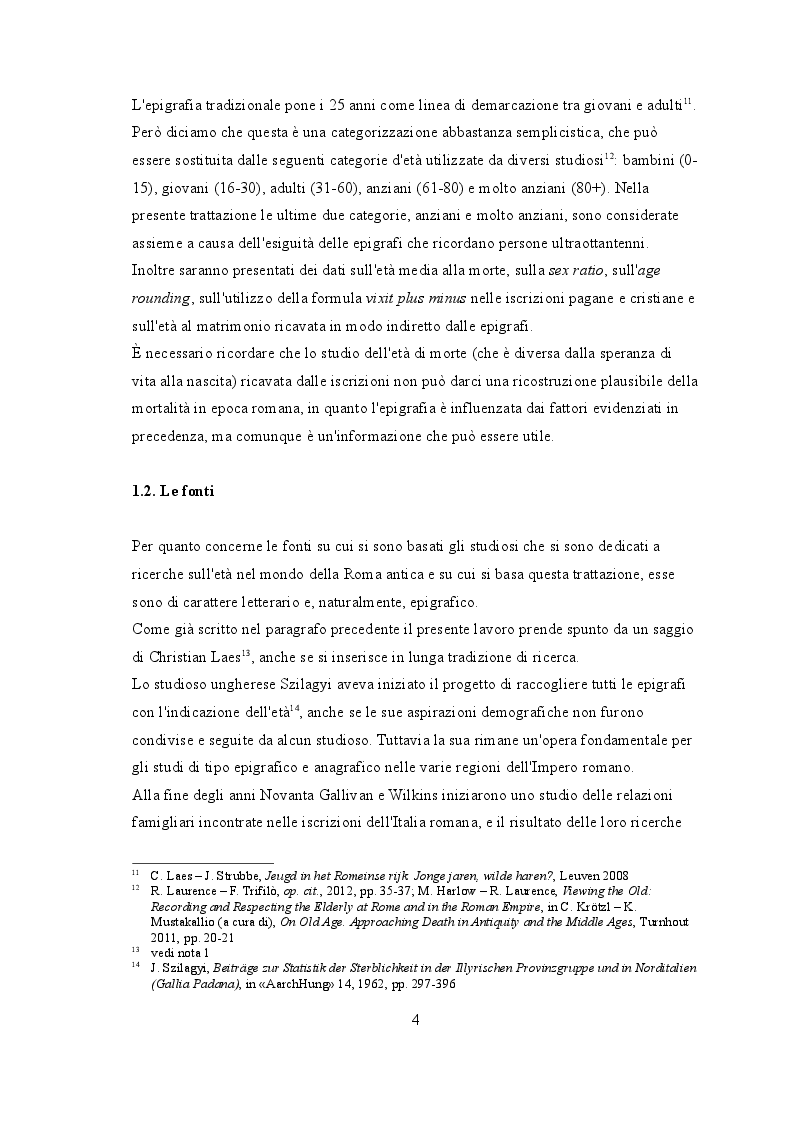Anteprima della tesi: "Life course" nelle iscrizioni latine della Venetia, Pagina 5