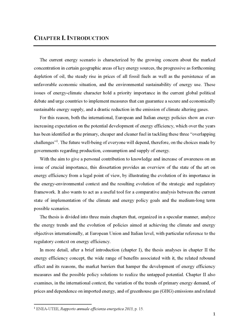 Anteprima della tesi: The role of energy efficiency for a secure, competitive and sustainable energy, Pagina 3