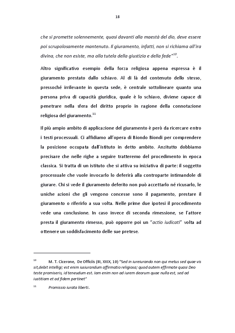 Estratto dalla tesi: Il giuramento del diritto canonico
