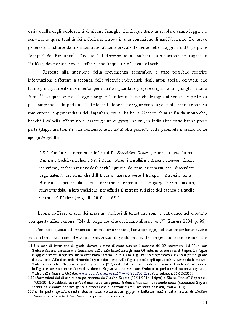 Estratto dalla tesi: Da incantatori di serpenti a danzatori. Trasformazioni coreutiche tra i kalbelia del Rajasthan.