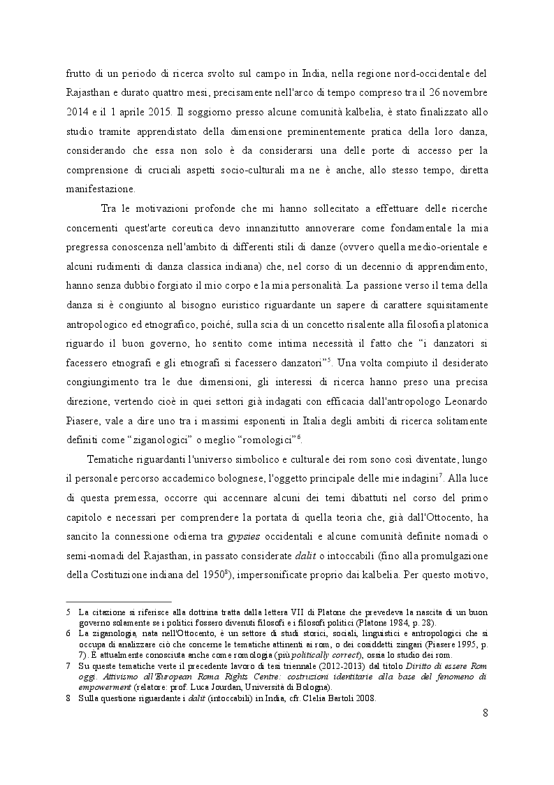 Anteprima della tesi: Da incantatori di serpenti a danzatori. Trasformazioni coreutiche tra i kalbelia del Rajasthan., Pagina 3
