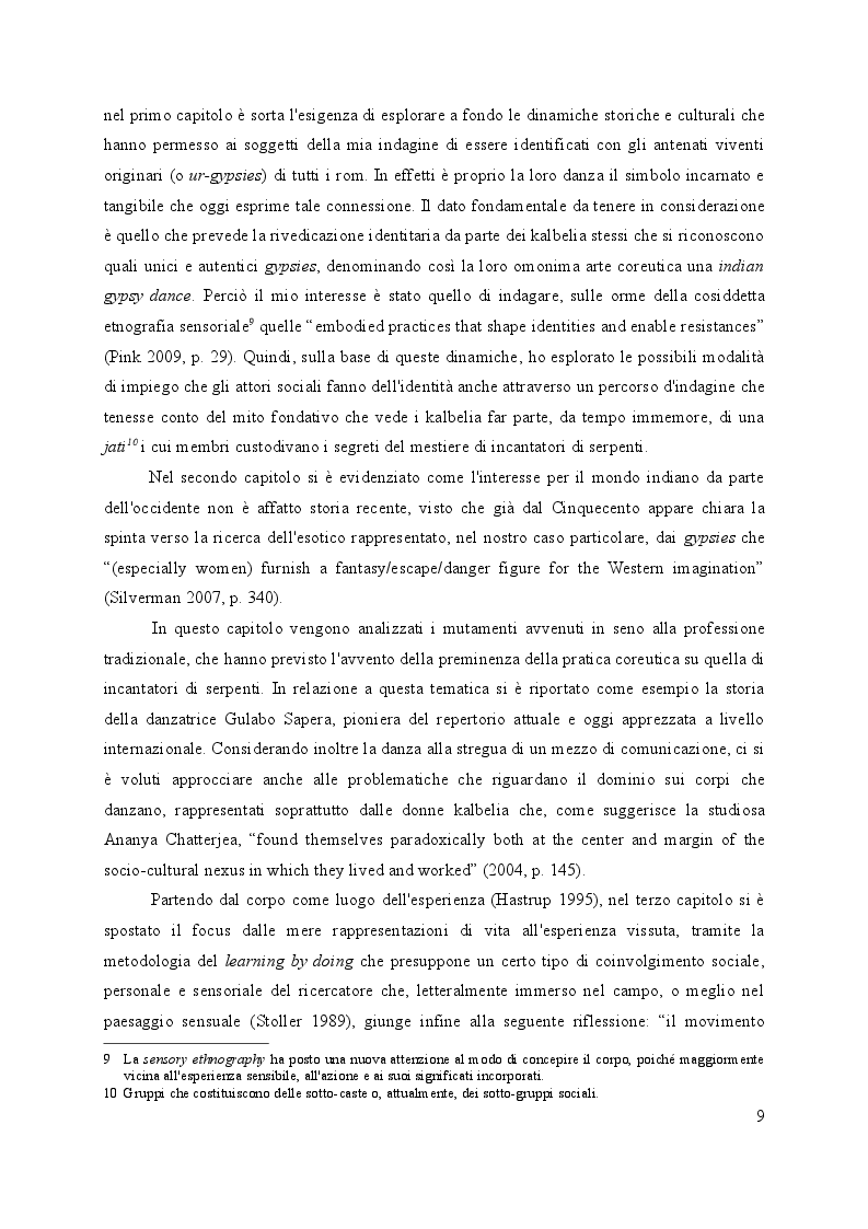 Anteprima della tesi: Da incantatori di serpenti a danzatori. Trasformazioni coreutiche tra i kalbelia del Rajasthan., Pagina 4