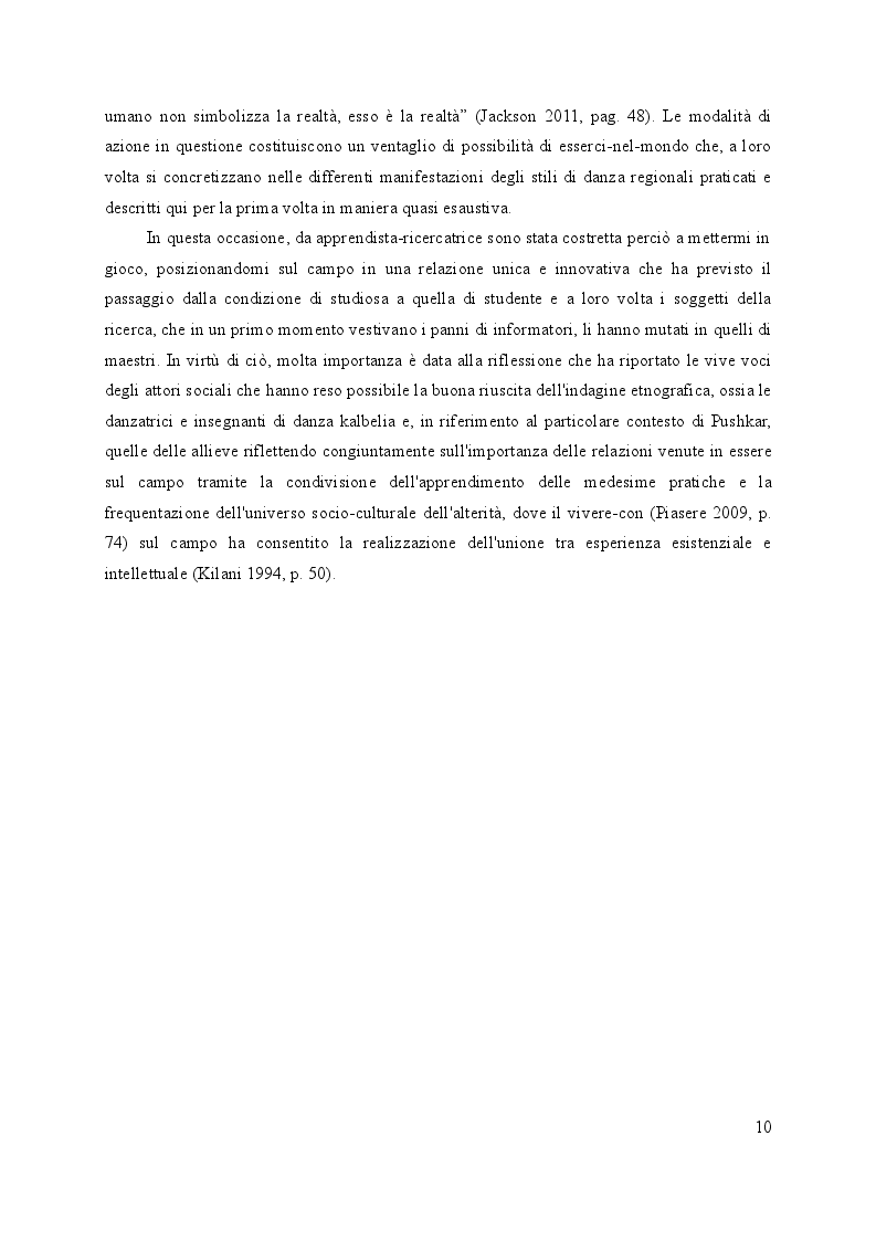 Anteprima della tesi: Da incantatori di serpenti a danzatori. Trasformazioni coreutiche tra i kalbelia del Rajasthan., Pagina 5