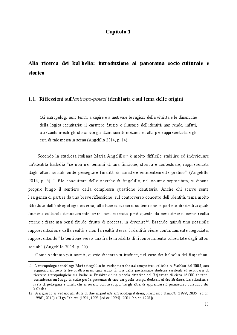 Anteprima della tesi: Da incantatori di serpenti a danzatori. Trasformazioni coreutiche tra i kalbelia del Rajasthan., Pagina 6