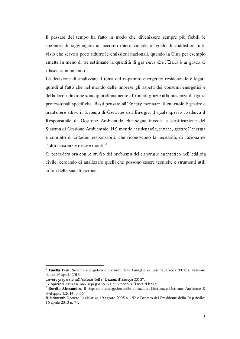 Anteprima della tesi: Strumenti e tecniche per il risparmio energetico nell'edilizia civile, Pagina 3