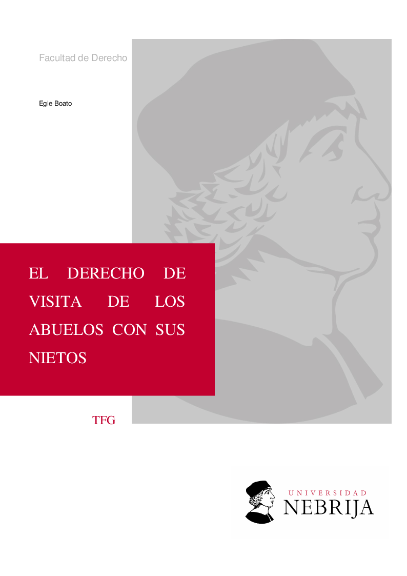 Anteprima della tesi: El derecho de visita de los abuelos con sus nietos, Pagina 1