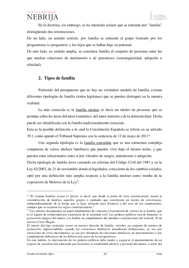 Anteprima della tesi: El derecho de visita de los abuelos con sus nietos, Pagina 5