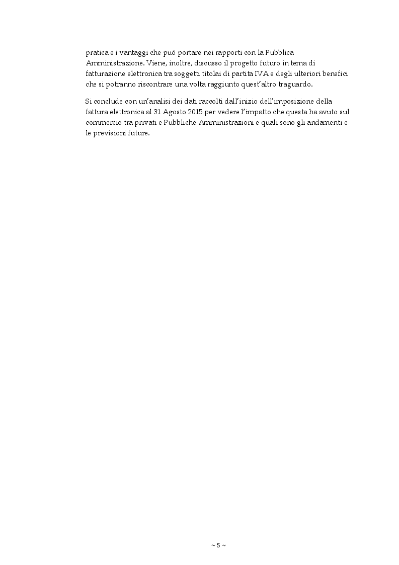 Anteprima della tesi: La Fatturazione elettronica verso la Pubblica Amministrazione, Pagina 3