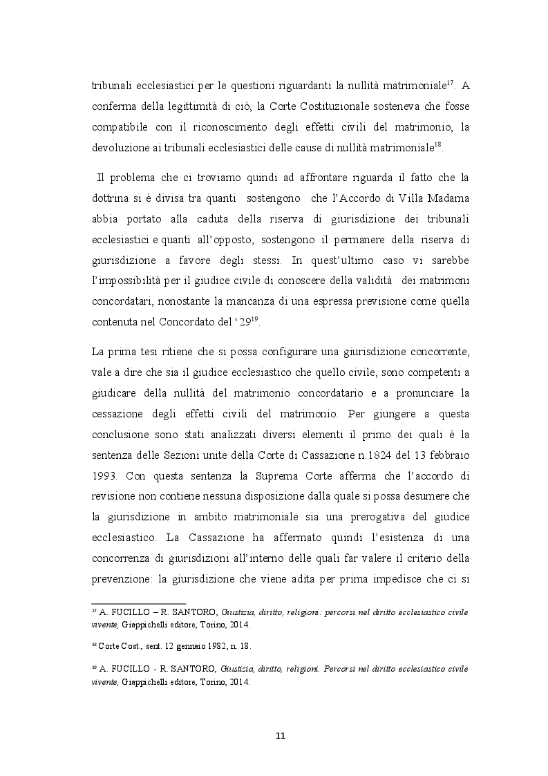 Estratto dalla tesi: Sentenza ecclesiastica di nullità matrimoniale, sentenze civili di separazione e divorzio